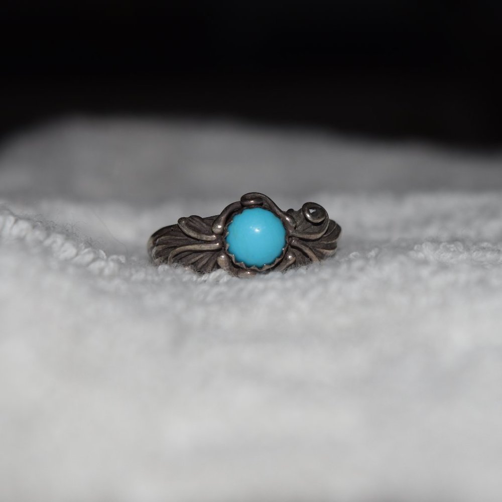 Turquoise Silver Ring - Picture 4 of 4